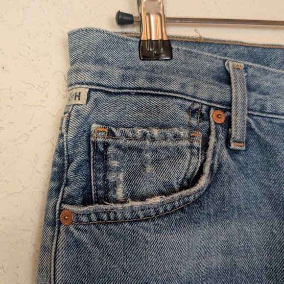 COH Emery High Rise Relaxed Cropped Distressed Torn Jean in Wistful - Picture 3 of 11